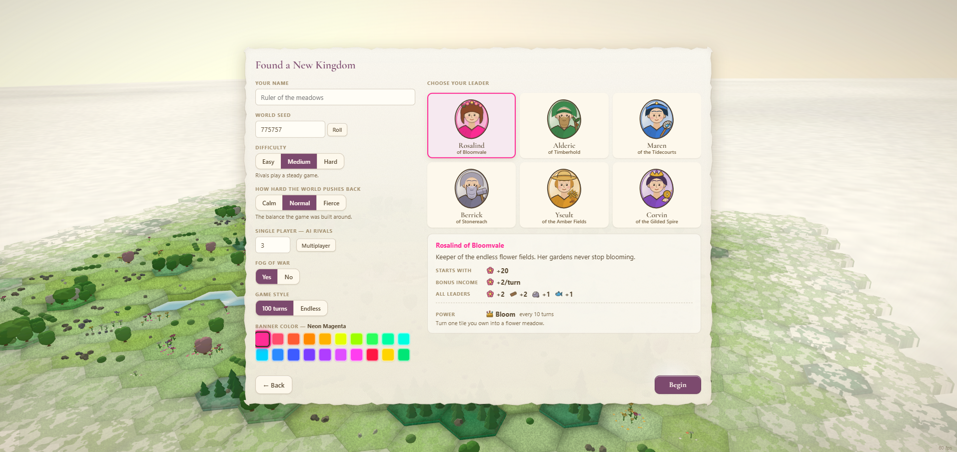 Flower Kingdom — new game